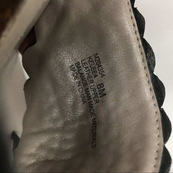 Me Too Sz 8 Kelee wedge sandal black stone - Picture 6 of 6